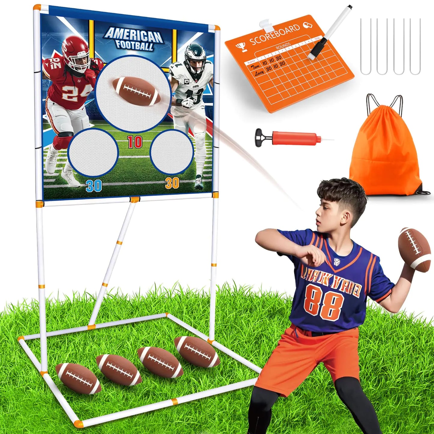 Kids Football Toss Game Set