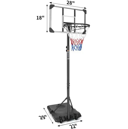 Adjustable Junior Basketball System 5.6-7ft with Wheels